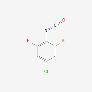 molecular formula C7H2BrClFNO B8517134 1-Bromo-5-chloro-3-fluoro-2-isocyanatobenzene 