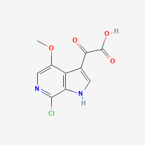 molecular formula C10H7ClN2O4 B8517139 2-(7-chloro-4-methoxy-1H-pyrrolo[2,3-c]pyridin-3-yl)-2-oxoacetic acid 