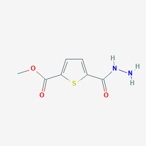 molecular formula C7H8N2O3S B8517178 5-Methoxycarbonyl-2-thiophenecarboxylic acid hydrazide 