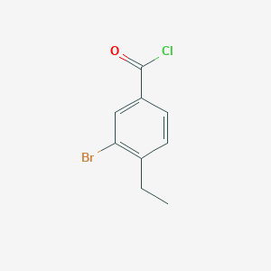 molecular formula C9H8BrClO B8517209 3-Bromo-4-ethylbenzoyl chloride 