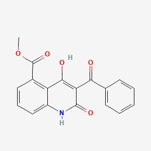 molecular formula C18H13NO5 B8517243 Methyl 3-benzoyl-4-hydroxy-2-quinolone-5-carboxylate CAS No. 90181-89-8