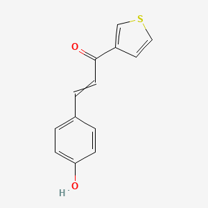 molecular formula C13H10O2S B8517246 3-(4-Hydroxyphenyl)-1-(thiophen-3-yl)prop-2-en-1-one 