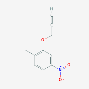 molecular formula C10H9NO3 B8517280 1-Methyl-4-nitro-2-(2-propynyloxy)benzene 