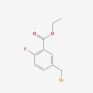 molecular formula C10H10BrFO2 B8517287 5-Bromomethyl-2-fluoro-benzoic acid ethyl ester 