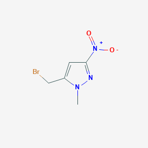 molecular formula C5H6BrN3O2 B8517294 5-(Bromomethyl)-1-methyl-3-nitro-1H-pyrazole 