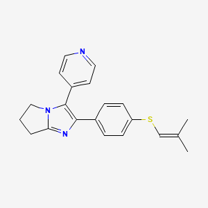 5h-Pyrrolo[1,2-a]imidazole,6,7-dihydro-2-[4-[(2-methyl-1-propenyl)thio]phenyl]-3-(4-pyridinyl)-