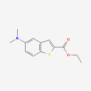 molecular formula C13H15NO2S B8517326 5-Dimethylamino-benzo[B]thiophene-2-carboxylic acid ethyl ester 