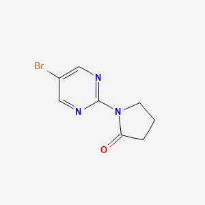 molecular formula C8H8BrN3O B8517329 1-(5-Bromopyrimidin-2-yl)pyrrolidin-2-one 