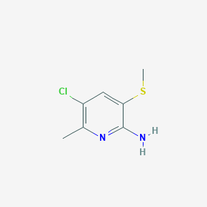 molecular formula C7H9ClN2S B8517348 5-Chloro-6-methyl-3-methylsulfanyl-pyridin-2-ylamine 