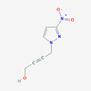 molecular formula C7H7N3O3 B8517394 4-(3-Nitro-pyrazol-1-yl)-but-2-yn-1-ol 