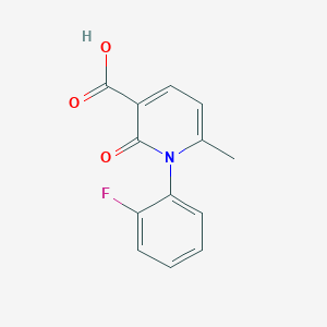 molecular formula C13H10FNO3 B8517410 1-(2-Fluorophenyl)-6-methyl-2-oxo-1,2-dihydropyridine-3-carboxylic acid 