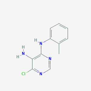 molecular formula C11H11ClN4 B8517432 6-chloro-N4-o-tolylpyrimidine-4,5-diamine 