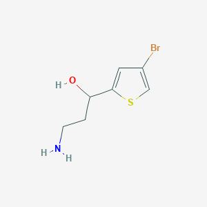 molecular formula C7H10BrNOS B8517444 3-Amino-1-(4-bromothiophen-2-yl)propan-1-ol 