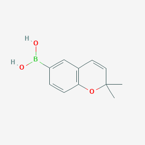 molecular formula C11H13BO3 B8517460 (2,2-dimethyl-2H-chromen-6-yl)boronic acid 