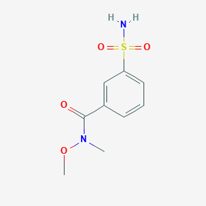 molecular formula C9H12N2O4S B8517482 N-methoxy-N-methyl-3-sulfamoylbenzamide 