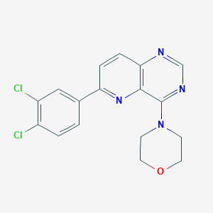 molecular formula C17H14Cl2N4O B8517495 6-(3,4-Dichlorophenyl)-4-(morpholin-4-yl)pyrido[3,2-d]pyrimidine CAS No. 897360-77-9