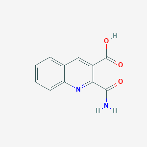 molecular formula C11H8N2O3 B8517546 2-Carbamoyl-3-quinolinecarboxylic acid 
