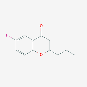 2,3-dihydro-6-fluoro-2-propyl-4H-1-benzopyran-4-one