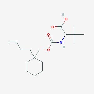 molecular formula C18H31NO4 B8517821 N-({[1-(But-3-en-1-yl)cyclohexyl]methoxy}carbonyl)-3-methyl-L-valine CAS No. 923591-35-9