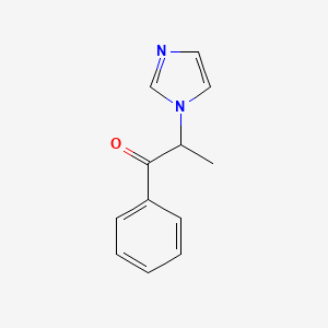 molecular formula C12H12N2O B8517837 2-(Imidazol-1-yl)propiophenone 