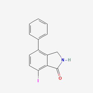 molecular formula C14H10INO B8517885 1h-Isoindol-1-one,2,3-dihydro-7-iodo-4-phenyl- 