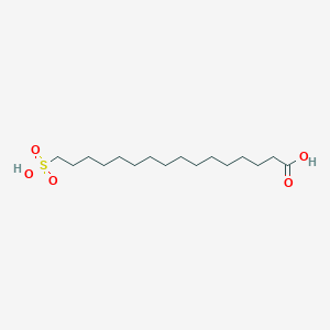 molecular formula C16H32O5S B8517899 16-Sulfohexadecanoicacid 