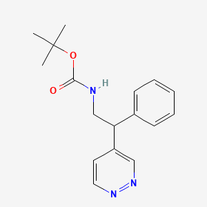 molecular formula C17H21N3O2 B8517959 Tert-butyl (2-phenyl-2-(pyridazin-4-yl)ethyl)carbamate 