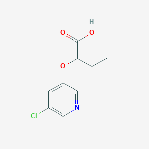molecular formula C9H10ClNO3 B8518052 2-(5-Chloro-3-pyridyloxy)butyric acid 