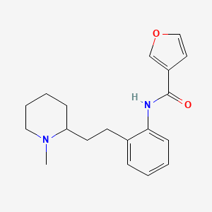 molecular formula C19H24N2O2 B8518106 N-{2-[2-(1-Methylpiperidin-2-yl)ethyl]phenyl}furan-3-carboxamide CAS No. 58754-12-4