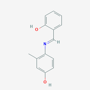 molecular formula C14H13NO2 B8518160 4-(2-Hydroxybenzylideneamino)-3-methylphenol CAS No. 84814-92-6
