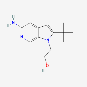molecular formula C13H19N3O B8518164 2-(5-amino-2-tert-butyl-1H-pyrrolo[2,3-c]pyridin-1-yl)ethanol 