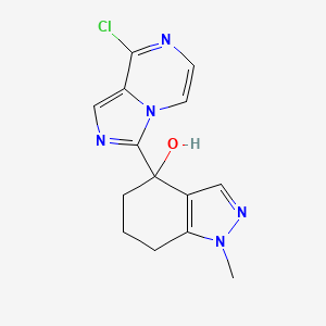 4-(8-chloroimidazo[1,5-a]pyrazin-3-yl)-1-methyl-4,5,6,7-tetrahydro-1H-indazol-4-ol