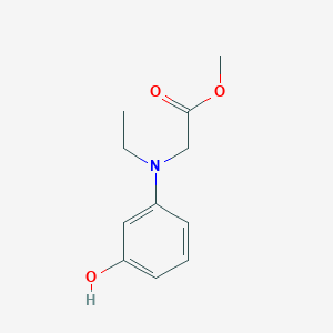 molecular formula C11H15NO3 B8518241 Methyl 2-[ethyl(3-hydroxyphenyl)amino]acetate 