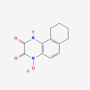 molecular formula C12H12N2O3 B8518262 4-Hydroxy-7,8,9,10-tetrahydrobenzo[f]quinoxaline-2,3(1H,4H)-dione 