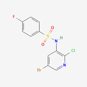 N-(5-bromo-2-chloropyridin-3-yl)-4-fluorobenzenesulfonamide