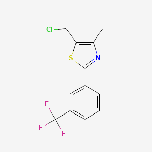 B8518303 5-(Chloromethyl)-4-methyl-2-[3-(trifluoromethyl)phenyl]-1,3-thiazole CAS No. 820960-31-4