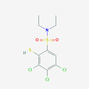 3,4,5-Trichloro-N,N-diethyl-2-sulfanylbenzene-1-sulfonamide