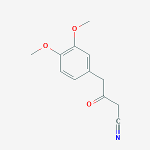 molecular formula C12H13NO3 B8518395 4-(3,4-Dimethoxyphenyl)-3-oxo-butyronitrile 