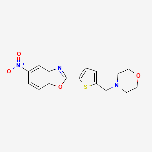 2-{5-[(Morpholin-4-yl)methyl]thiophen-2-yl}-5-nitro-1,3-benzoxazole