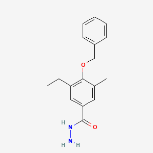 4-Benzyloxy-3-ethyl-5-methyl-benzoic acid hydrazide