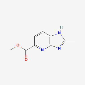 molecular formula C9H9N3O2 B8518437 methyl 2-methyl-1H-imidazo[4,5-b]pyridine-5-carboxylate 