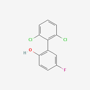 molecular formula C12H7Cl2FO B8518473 2',6'-Dichloro-5-fluorobiphenyl-2-ol 