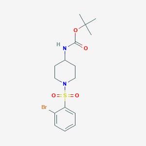 molecular formula C16H23BrN2O4S B8518484 tert-butyl N-[1-(2-bromobenzenesulfonyl)piperidin-4-yl]carbamate 