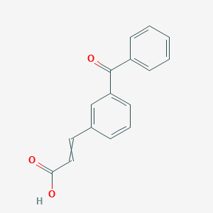 molecular formula C16H12O3 B8518495 3-(3-Benzoylphenyl)prop-2-enoic acid CAS No. 917909-69-4