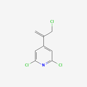molecular formula C8H6Cl3N B8518502 4-(1-Chloromethylvinyl)-2,6-dichloropyridine 