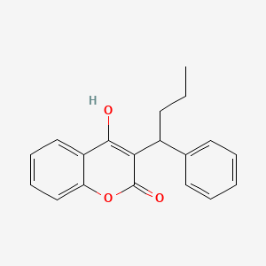 molecular formula C19H18O3 B8518545 4-Hydroxy-3-(1-phenylbutyl)-2H-1-benzopyran-2-one CAS No. 15074-24-5