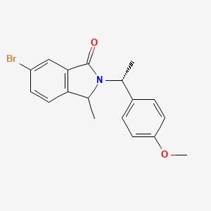 molecular formula C18H18BrNO2 B8518572 6-Bromo-2-((R)-1-(4-methoxyphenyl)ethyl)-3-methylisoindolin-1-one 