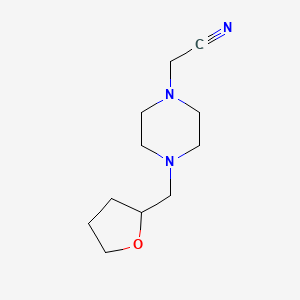 molecular formula C11H19N3O B8518637 [4-(Tetrahydro-furan-2-ylmethyl)-piperazin-1-yl]-acetonitrile 