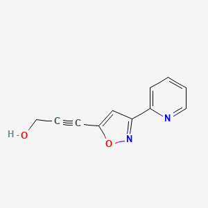 molecular formula C11H8N2O2 B8518657 3-(3-(Pyridin-2-yl)isoxazol-5-yl)prop-2-yn-1-ol 