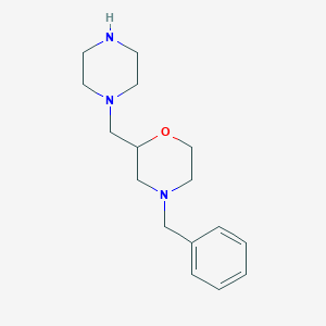 molecular formula C16H25N3O B8518669 4-Benzyl-2-(piperazin-1-ylmethyl)morpholine 